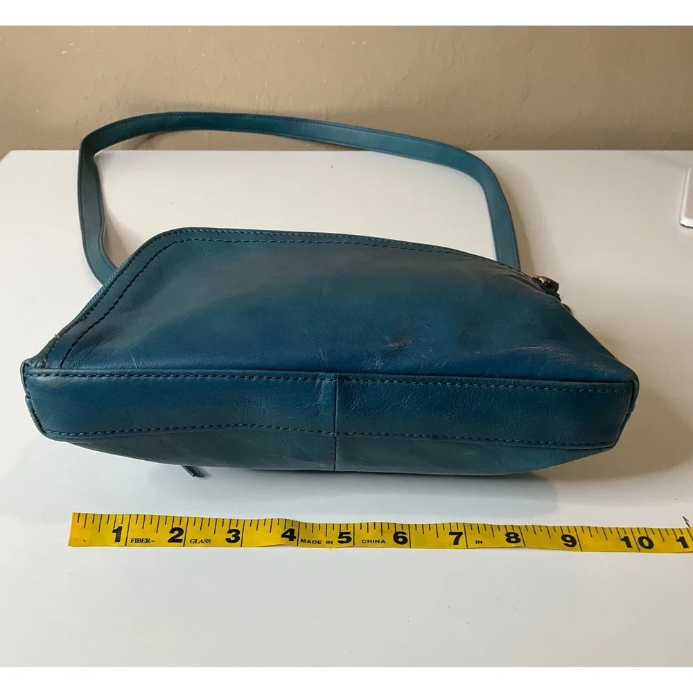 Vintage Hobo Leather Crossbody Shoulder Bag Purse Blue Boho Hippie Y2K Casual‎